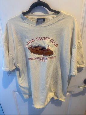 Tahoe Yacht Club Cream Graphic Tee Oarsman 913